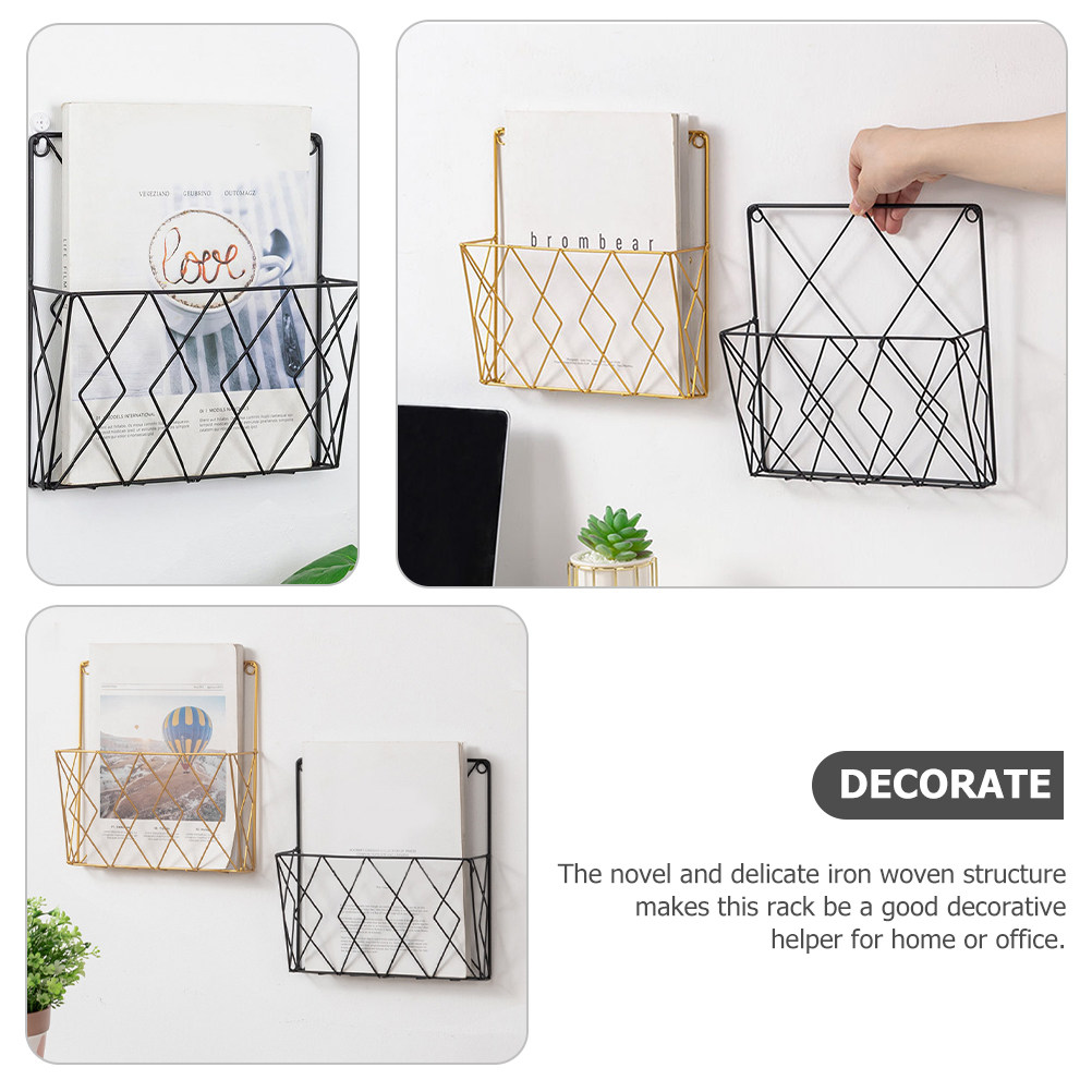 2Pcs Rak File Gantung Dinding  - Magazine Holder Rack ulasan dan harga