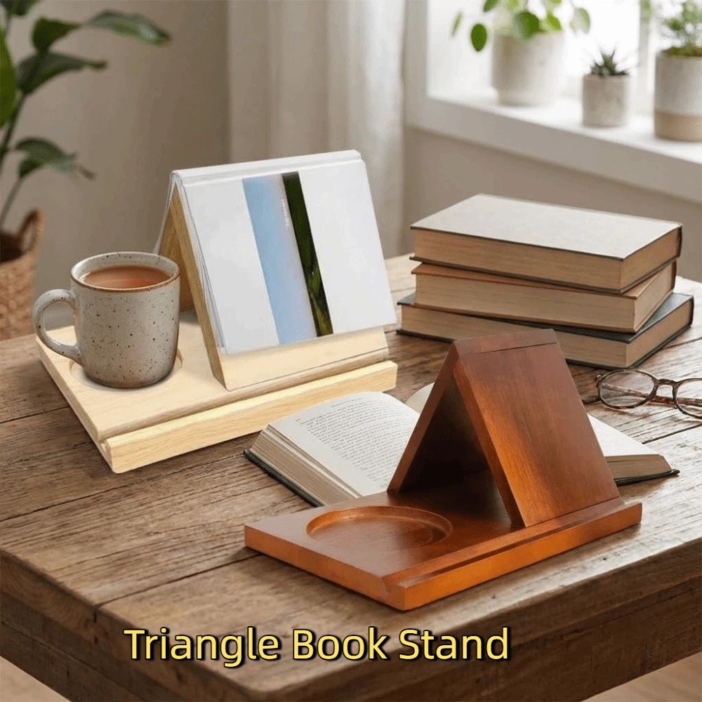 Penyangga Buku Kayu Segitiga M - Magazine Holder Rack ulasan dan harga